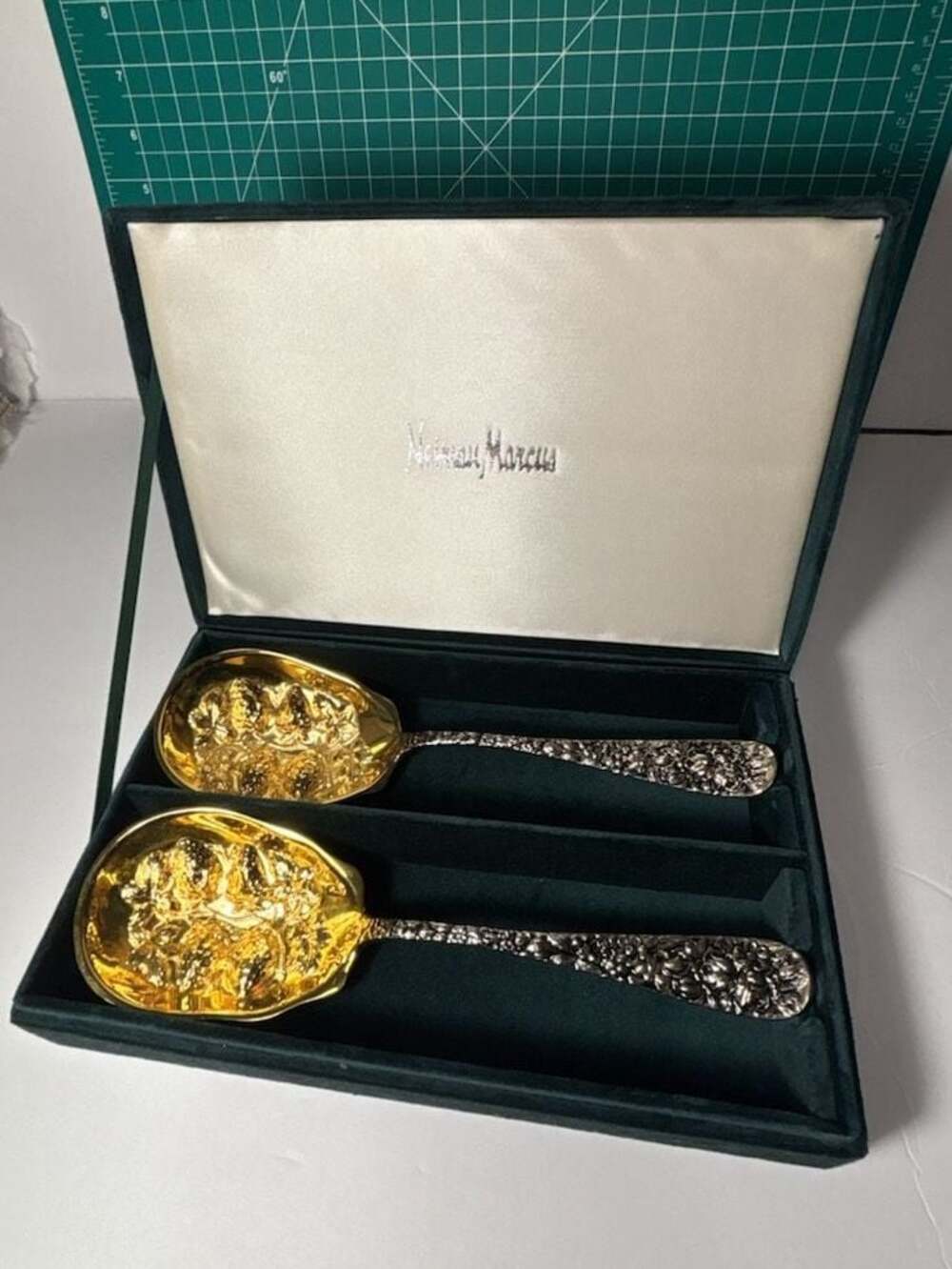 Neiman Marcus Godinger American Silversmiths Gold Washed and Silver Plated Spoon